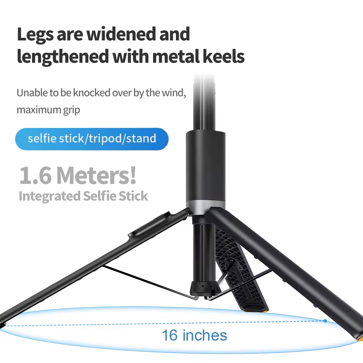 Selfie Stick Phone Tripod with Remote Control 3 in 1 Tripod Stand with Rotating Phone Holder for Phone and Android - Perfect for Video Recording & Travel - GBD Stand