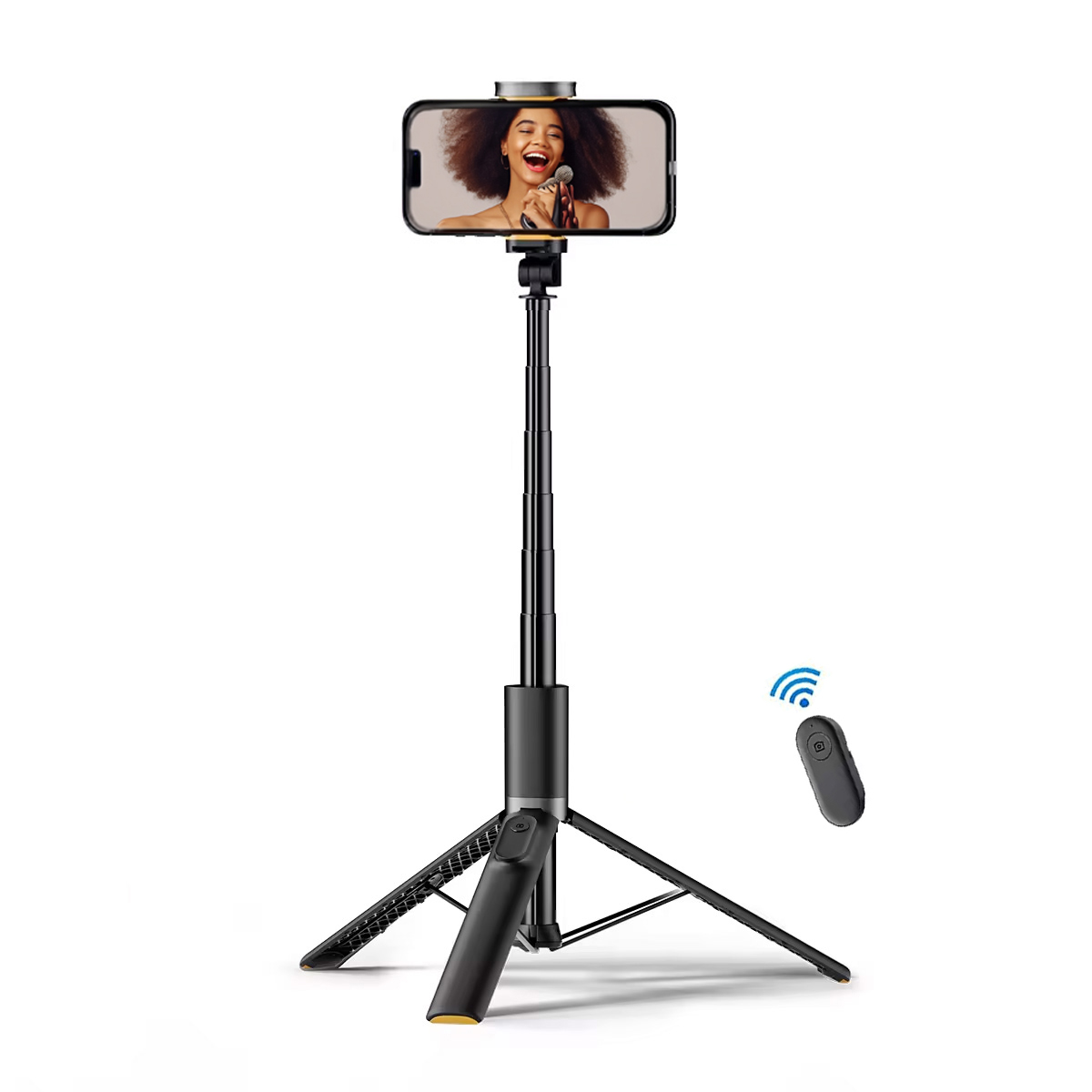 Selfie Stick Phone Tripod with Remote Control 3 in 1 Tripod Stand with Rotating Phone Holder for Phone and Android - Perfect for Video Recording & Travel - GBD Stand
